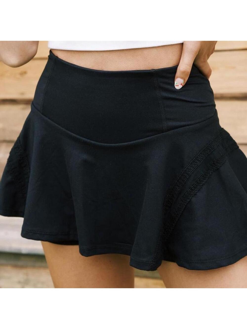 Free People movement athletic black tennis skirt skort size S - Picture 1 of 4